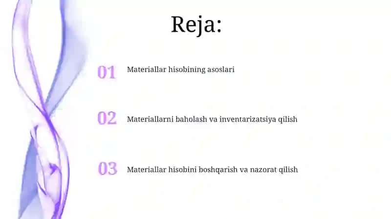 Materiallar hisobi 2