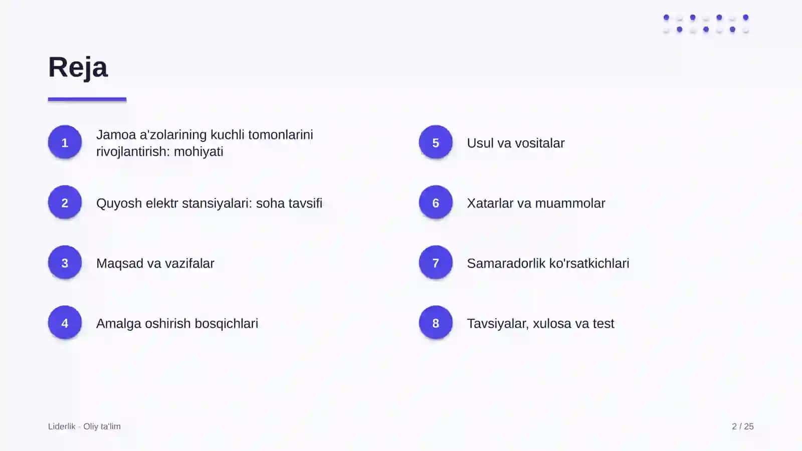 quyosh elektr stansiyalarida jamoa a'zolarining kuchli tomonlarini rivojlantirish 9602 2