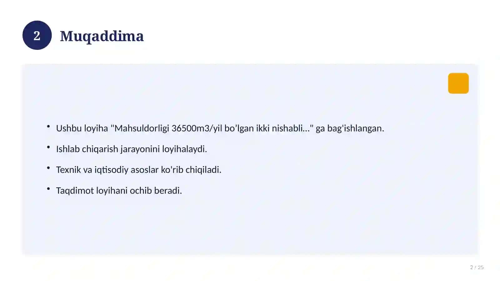 Mahsuldorligi 36500m3/yil bo’lgan ikki nishabli temir beton to’sinlar ishlab chiqarish korxonasini loyihalash chizma 2