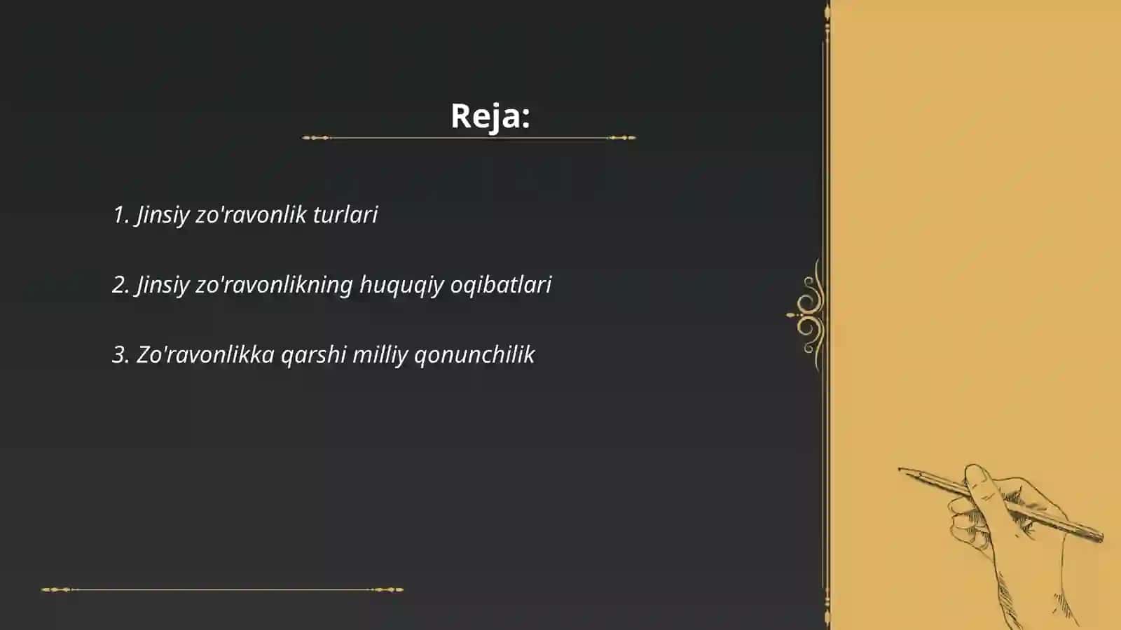 Jinsiy zo'ravonlikka qarshi jinoyatlar 2