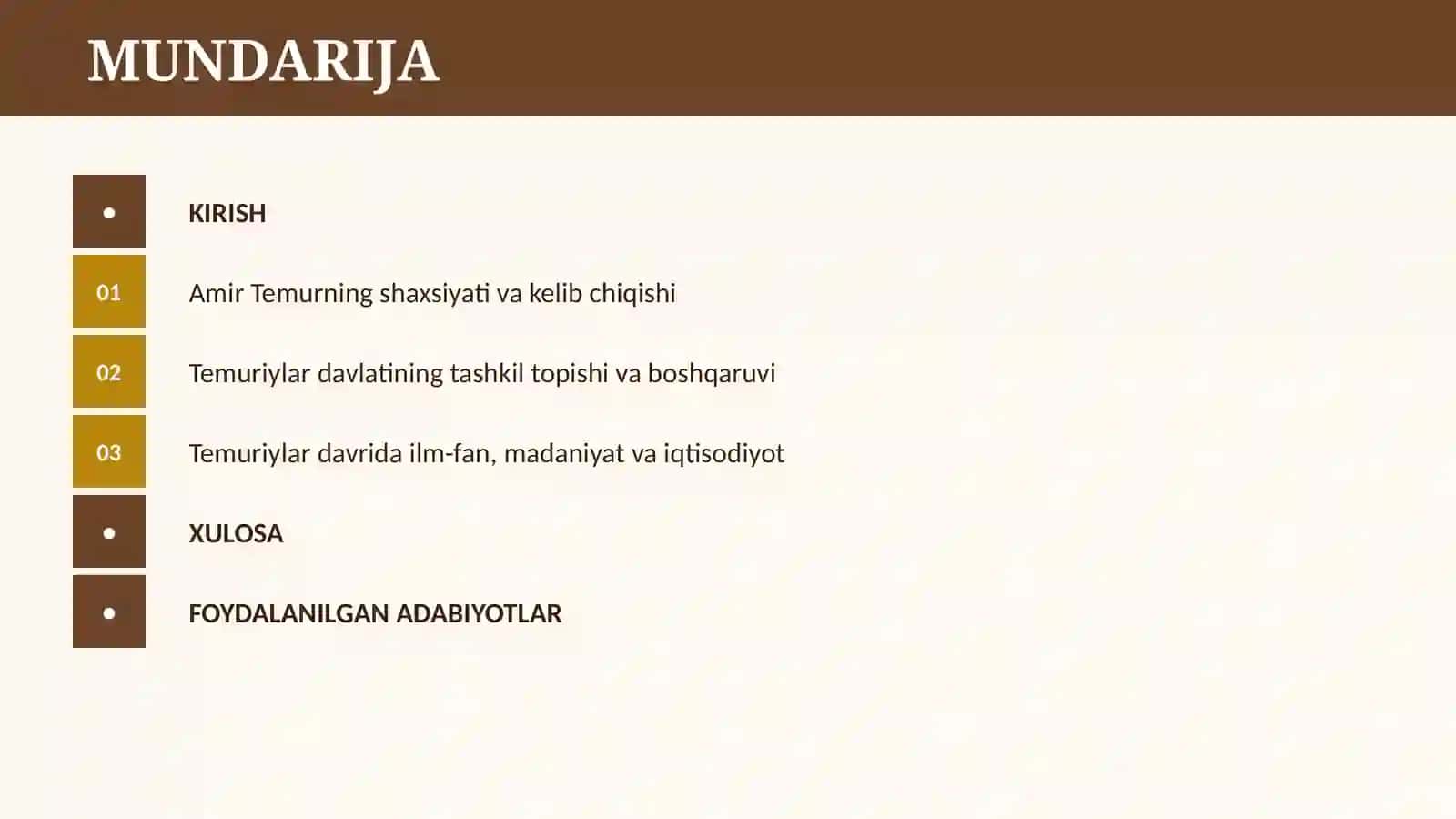 AMIR TEMUR VA TEMURIYLAR DAVLATI 2