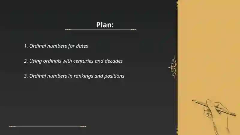 Ordinal numbers 2