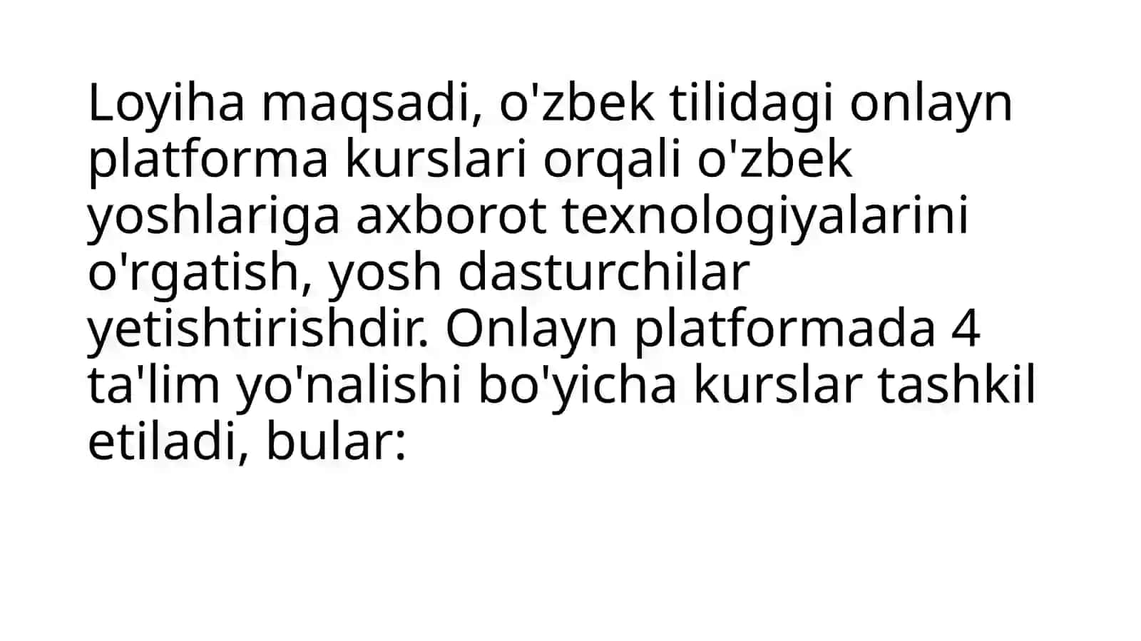 Bir Million O'zbek Dasturchilari 2
