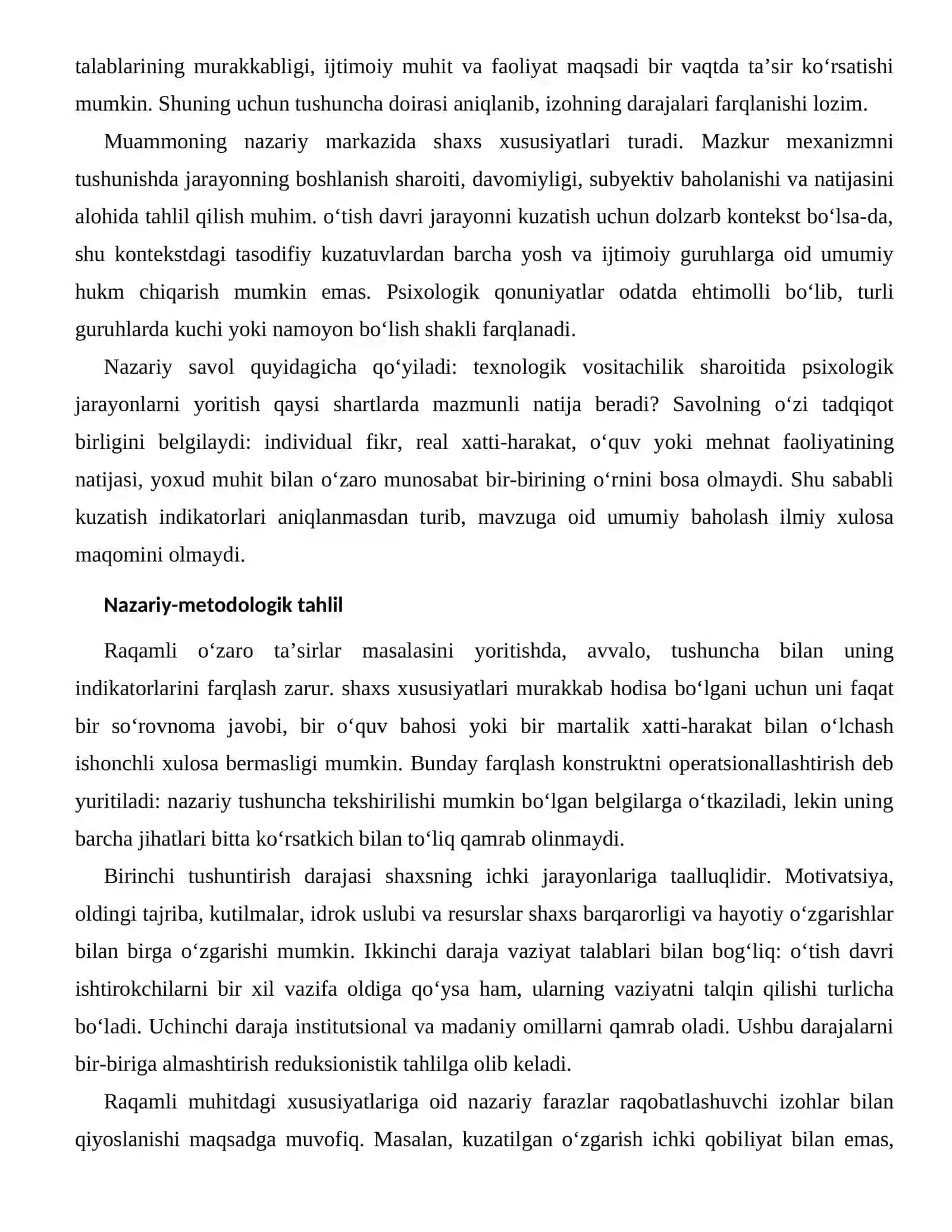 SHAXS BARQARORLIGI VA HAYOTIY O‘ZGARISHLARNING RAQAMLI MUHITDAGI XUSUSIYATLARI 2