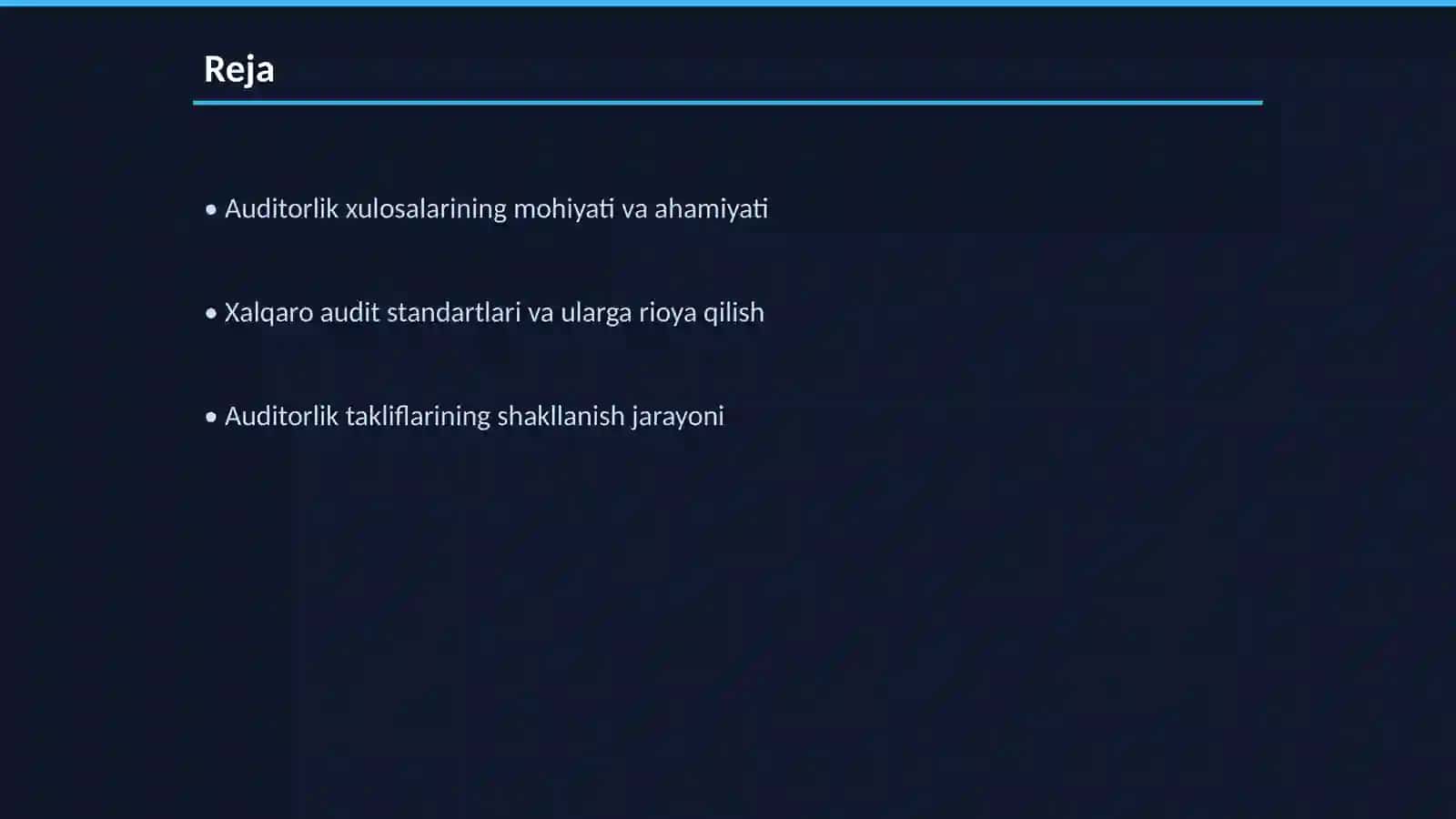 Auditorlik xulosa va takliflarining audit xalqaro standartlari 2