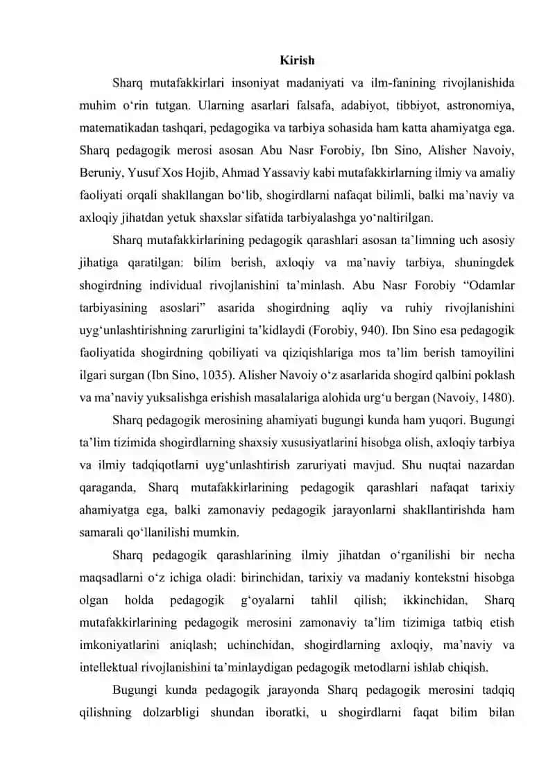 Sharq mutafakkirlarining pedagogik qarashlar 2