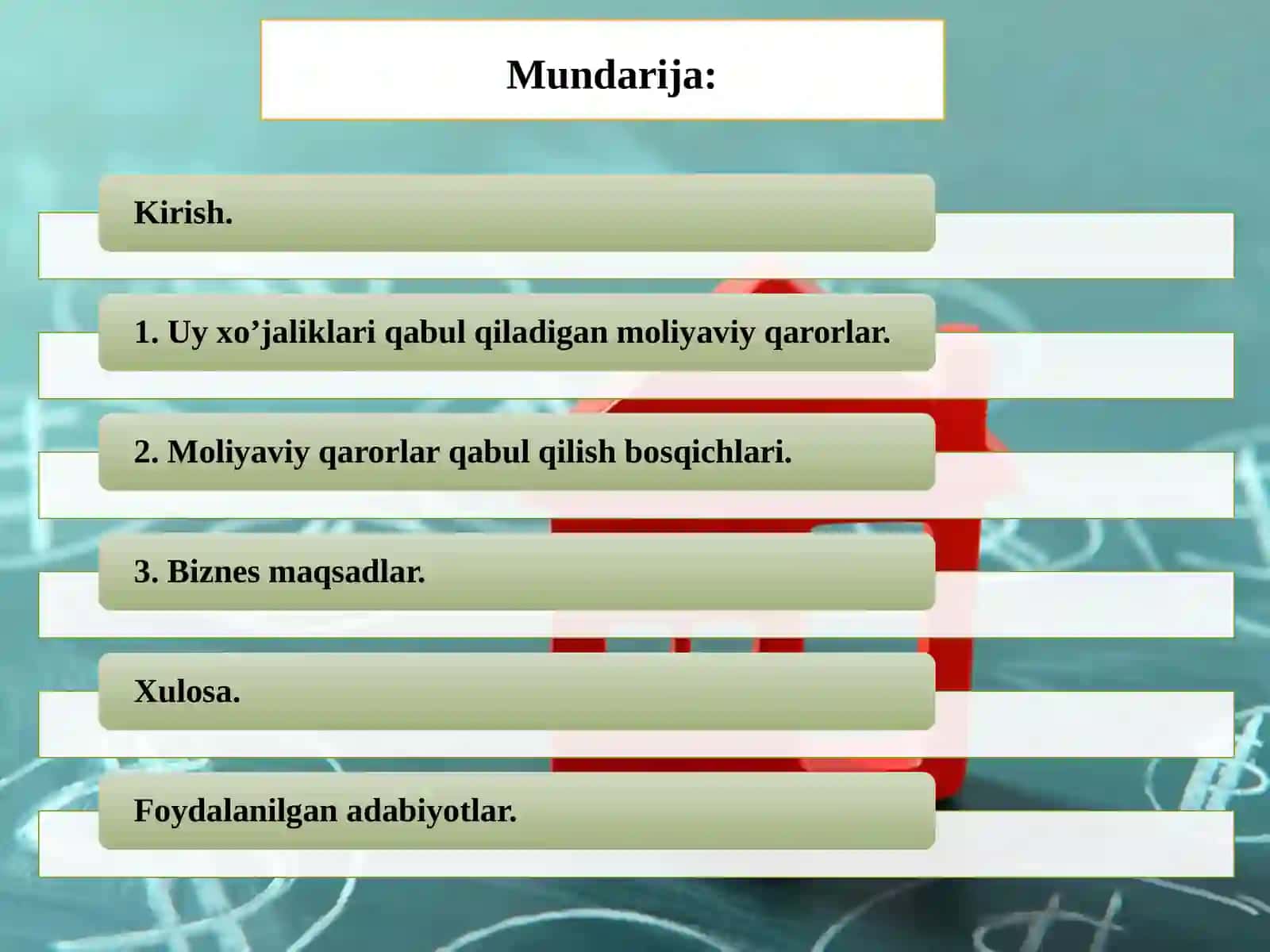 Moliyaviy qarorlar 2