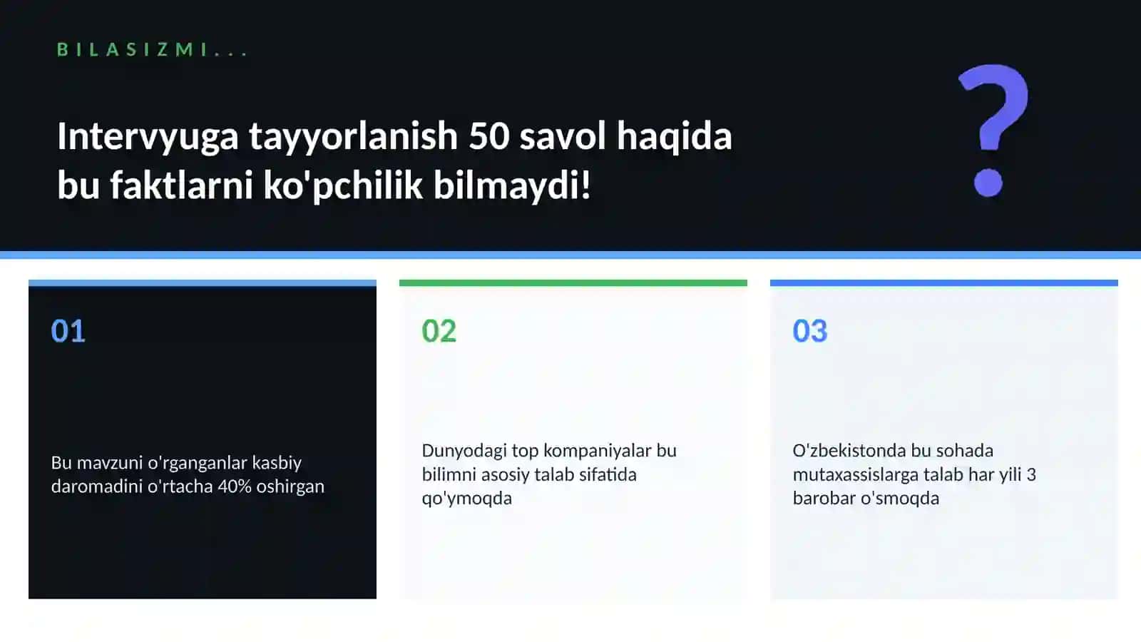 Intervyuga tayyorlanish 50 savol 2