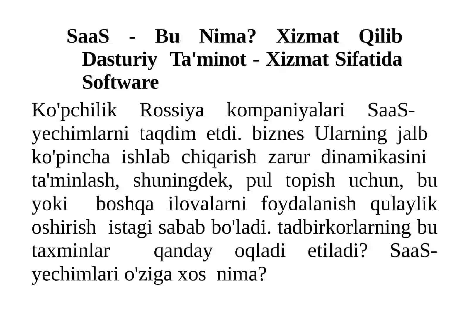 SAASxizmatlarReja 2