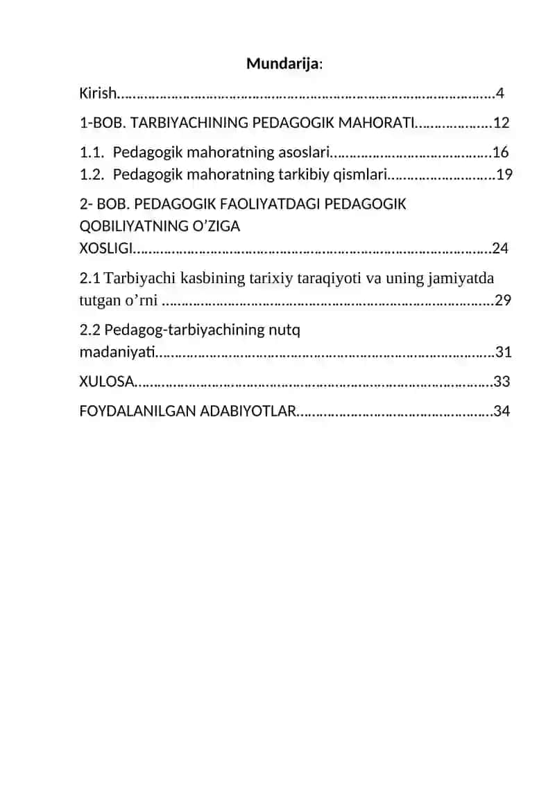 MAKTABGACHA TA’LIM TASHKILOTI TARBIYACHINING FAOLIYAT JARAYONIDAGI PEDAGOG MAHORATI 2