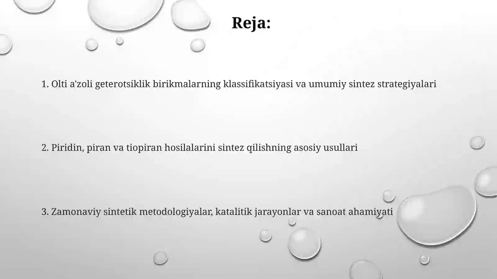 Zamonaviy sintetik metodologiyalar 2