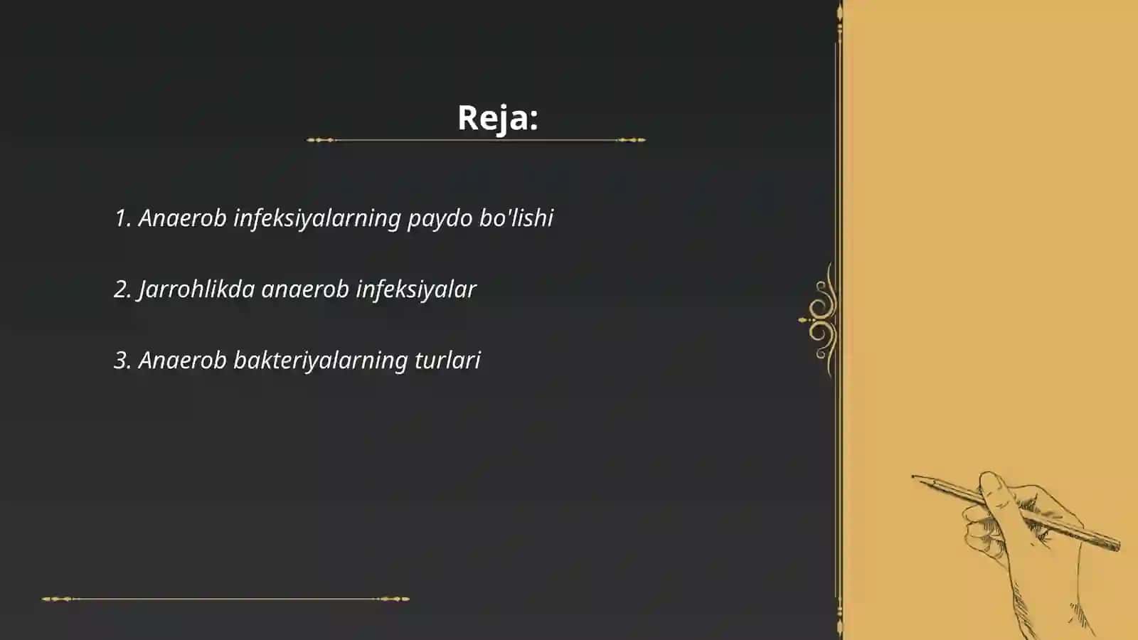 Umumiy jarrohlik infeksiya òtkir anaerob infeksiyalari 2