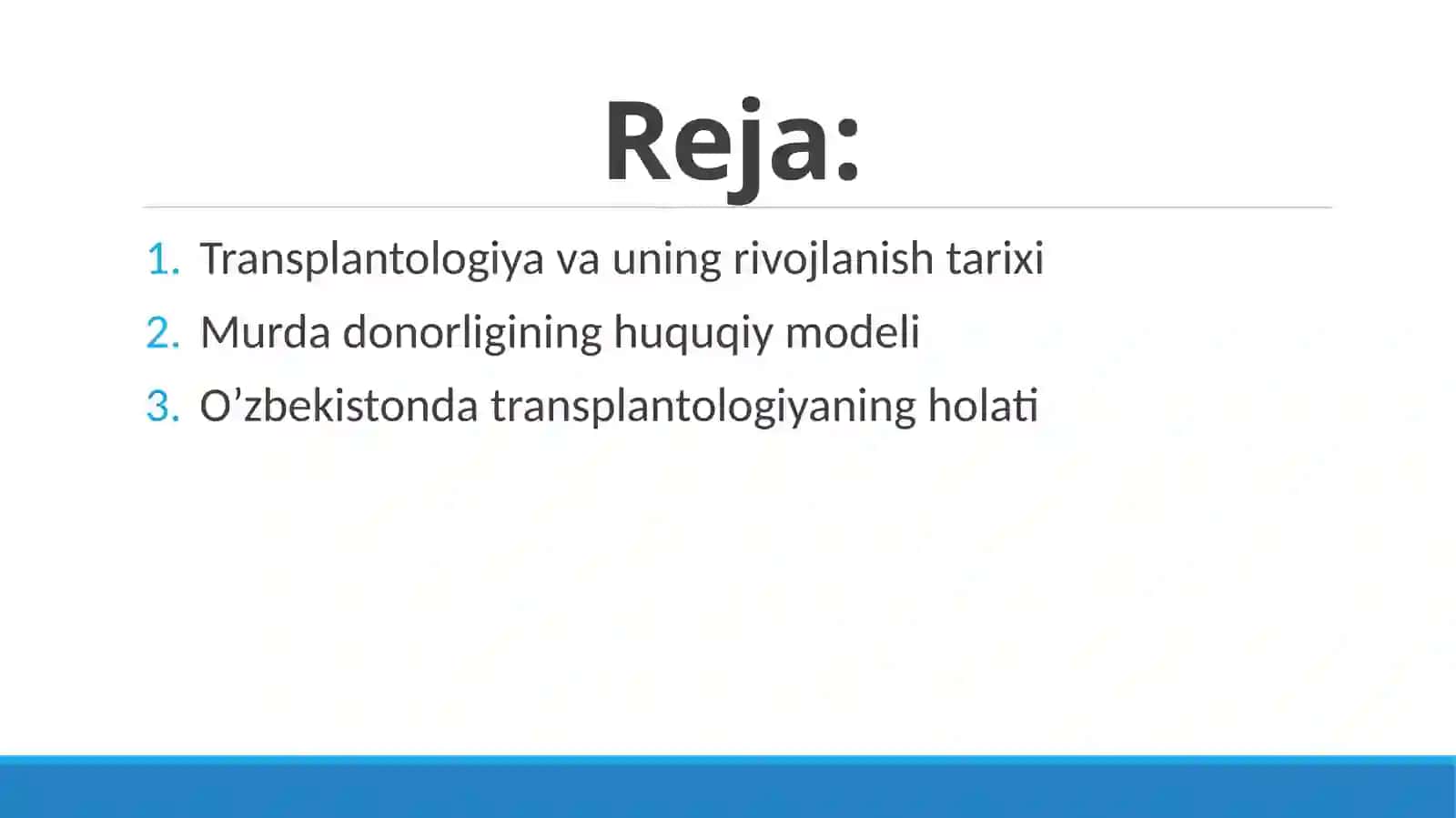 TRANSPLANTOLOGIYA TARIXI VA HOLATI 2