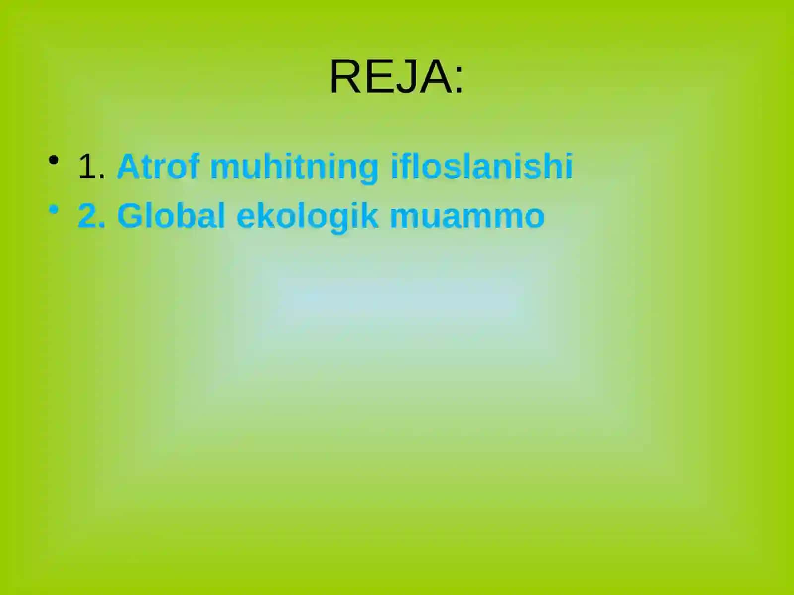 Atrof muhitning ifloslanishi 2