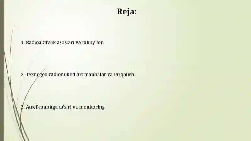 Radioaktivlik Radioaktiv fonTexnogenradionuklidlar 2