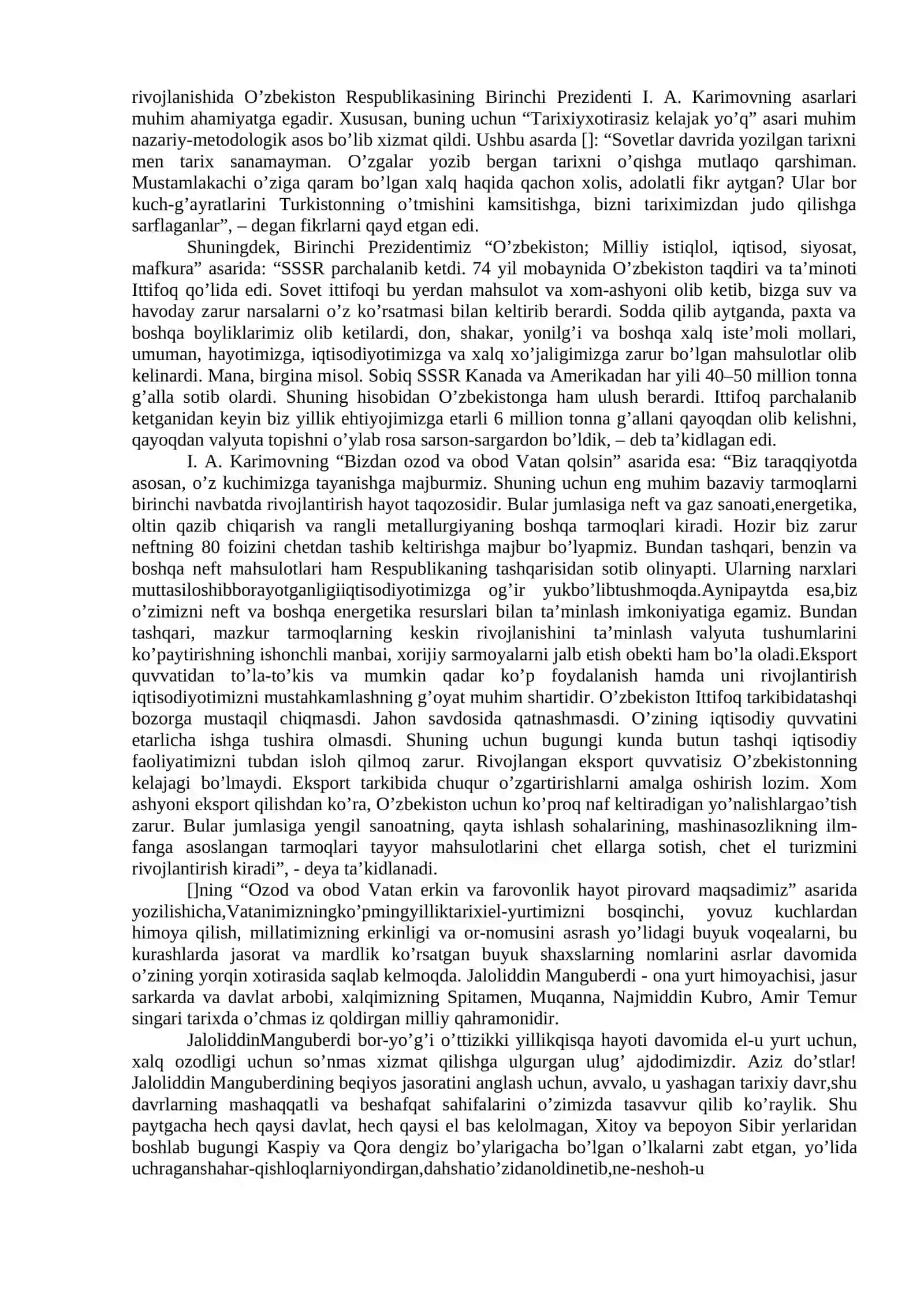MAVZU 8. MUSTAQILLIK YILLARIDA O’ZBEKISTONDA TARIX FANINING RIVOJLANISHI 2