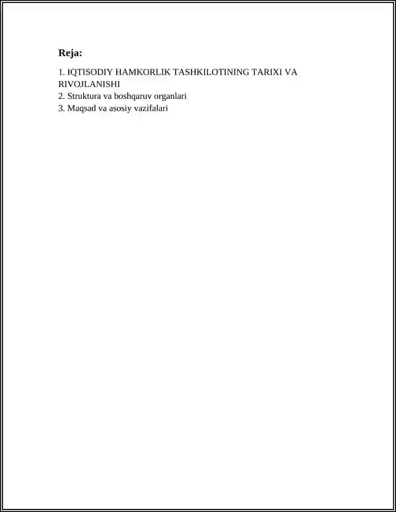 IQTISODIY HAMKORLIK TASHKILOTI 2