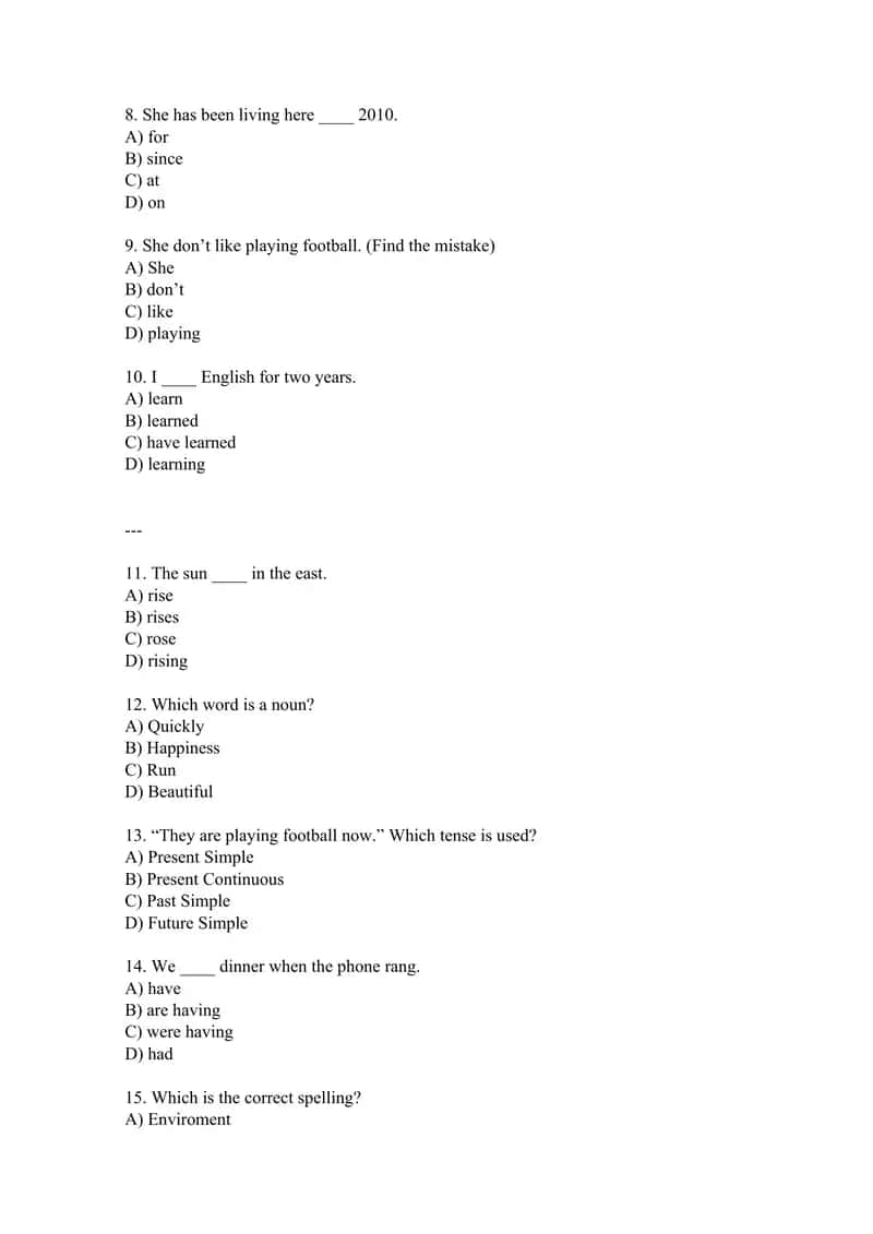 English Test 2