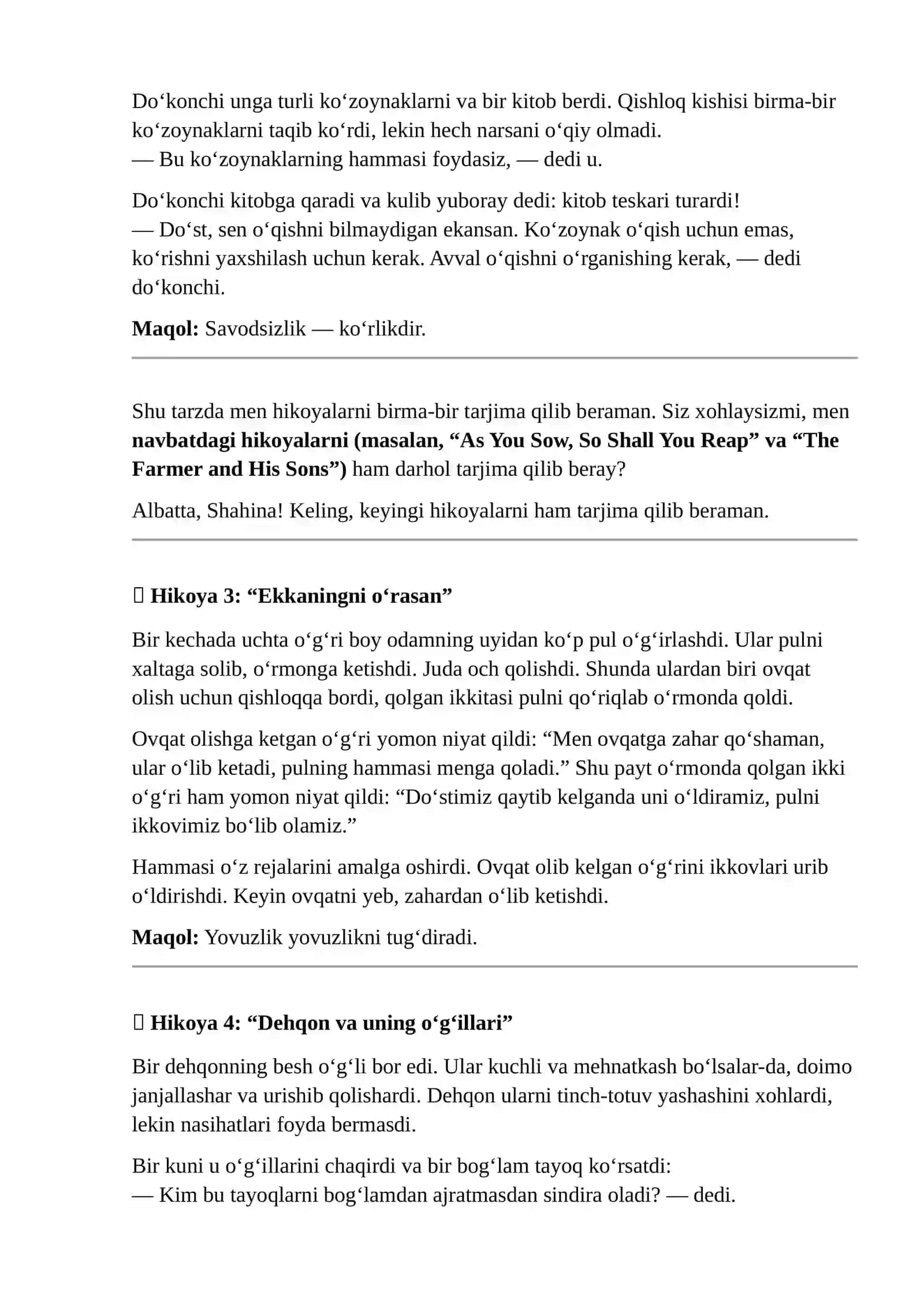 hikoyalar 2