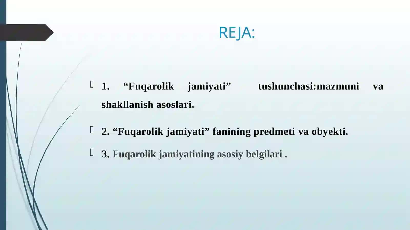 O'ZBEKISTON MILLIY TARAQQIYOTINING YANGI BOSQICHIDA FUQAROLIK JAMIYATINI SHAKLLANISHI VA RIVOJLANISHI 2