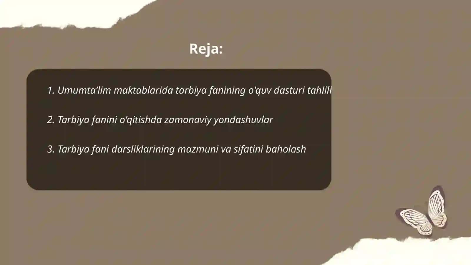 Tarbiya fanini oʼqitish metodlari 2