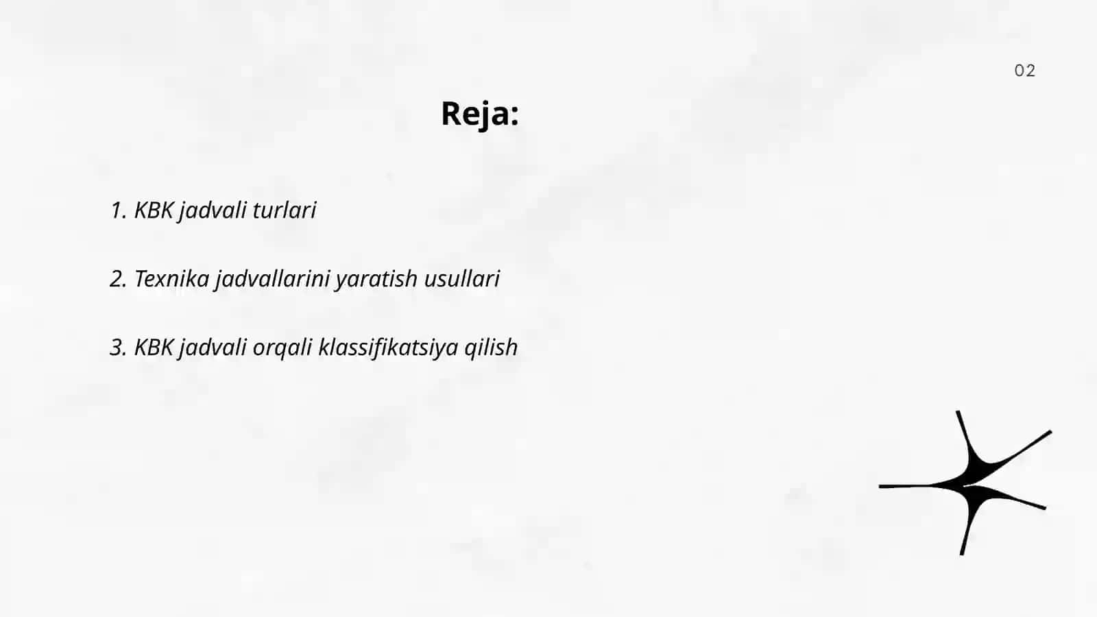 KBK jadvali yordamida texnikaga oid jadvallarni sistemalashtirish 2