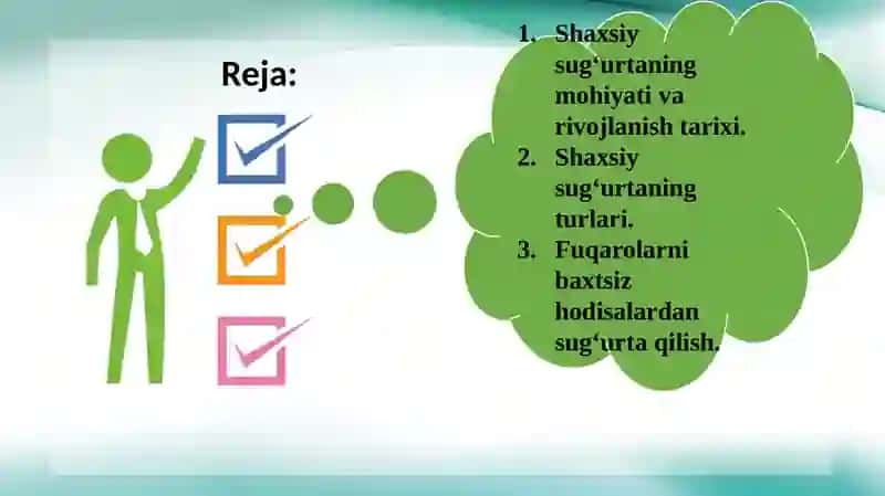 SHAXSIY SUG‘URTA 2