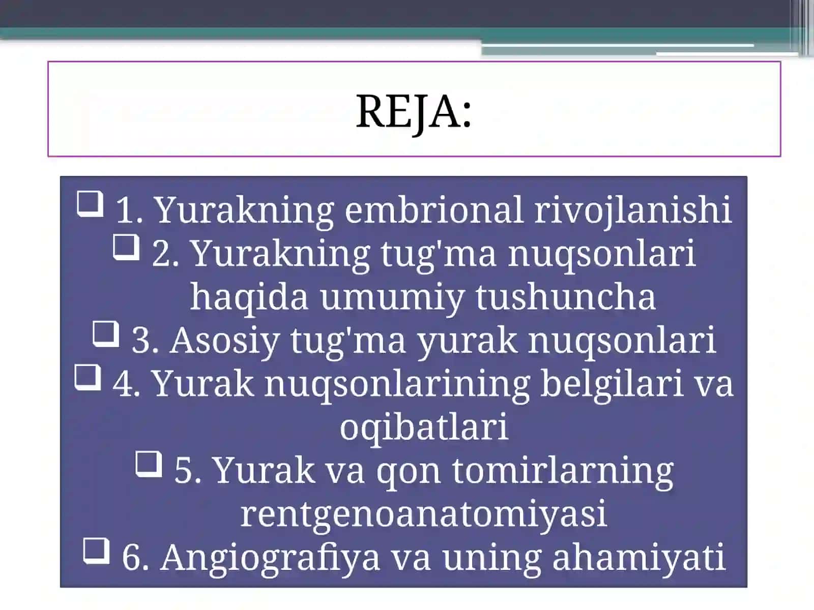 Yurakning Rivojlanishi Nuqsonlari 2