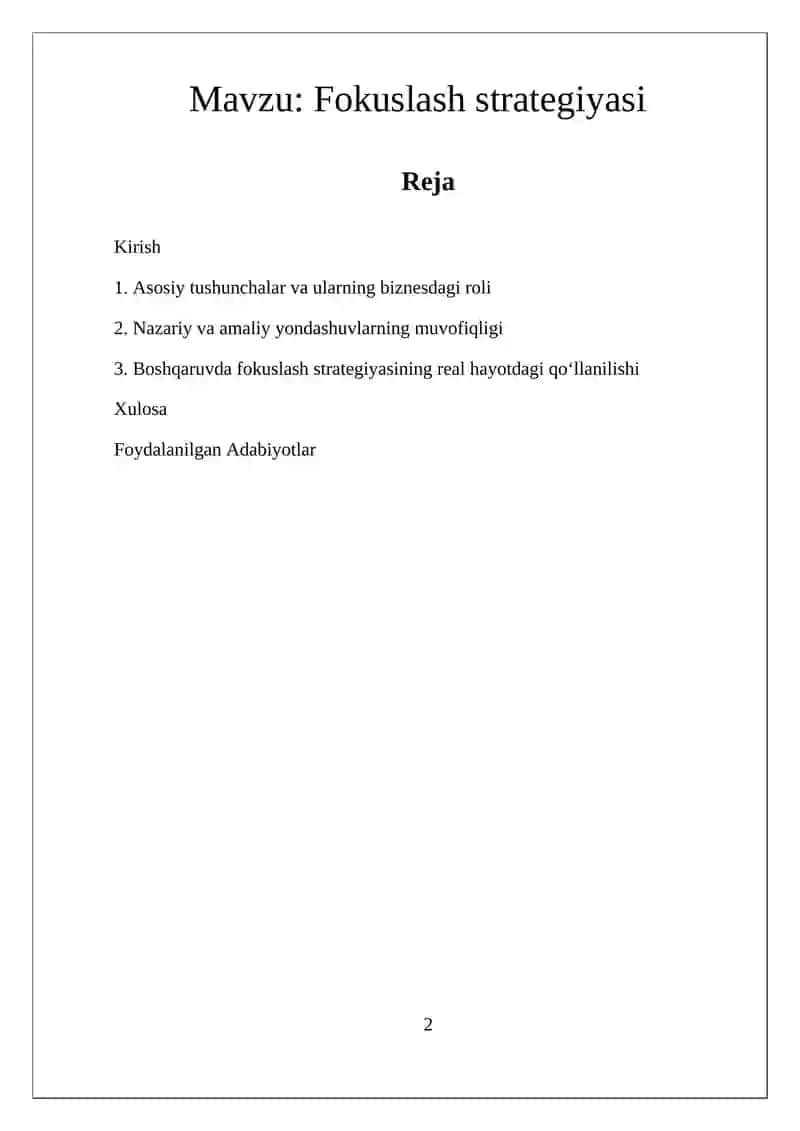 Fokuslash strategiyasi 2