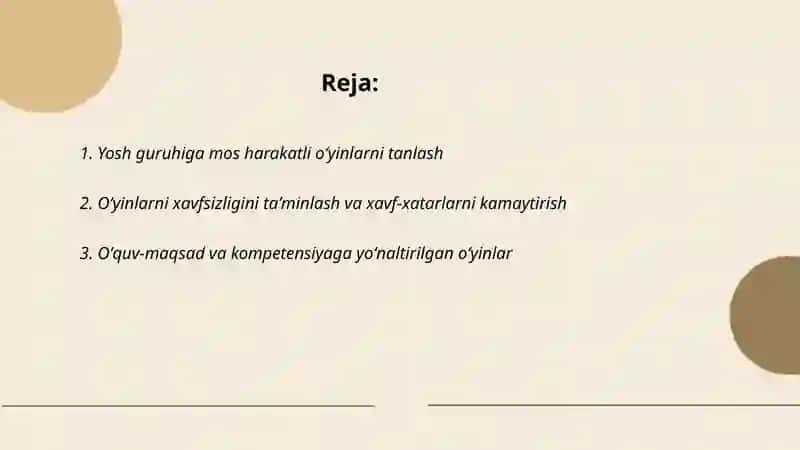 Kichik oʻrta va katta yoshdagi bolalarga beriladigan harakatli oʻyinlarni tashkil qilish 2