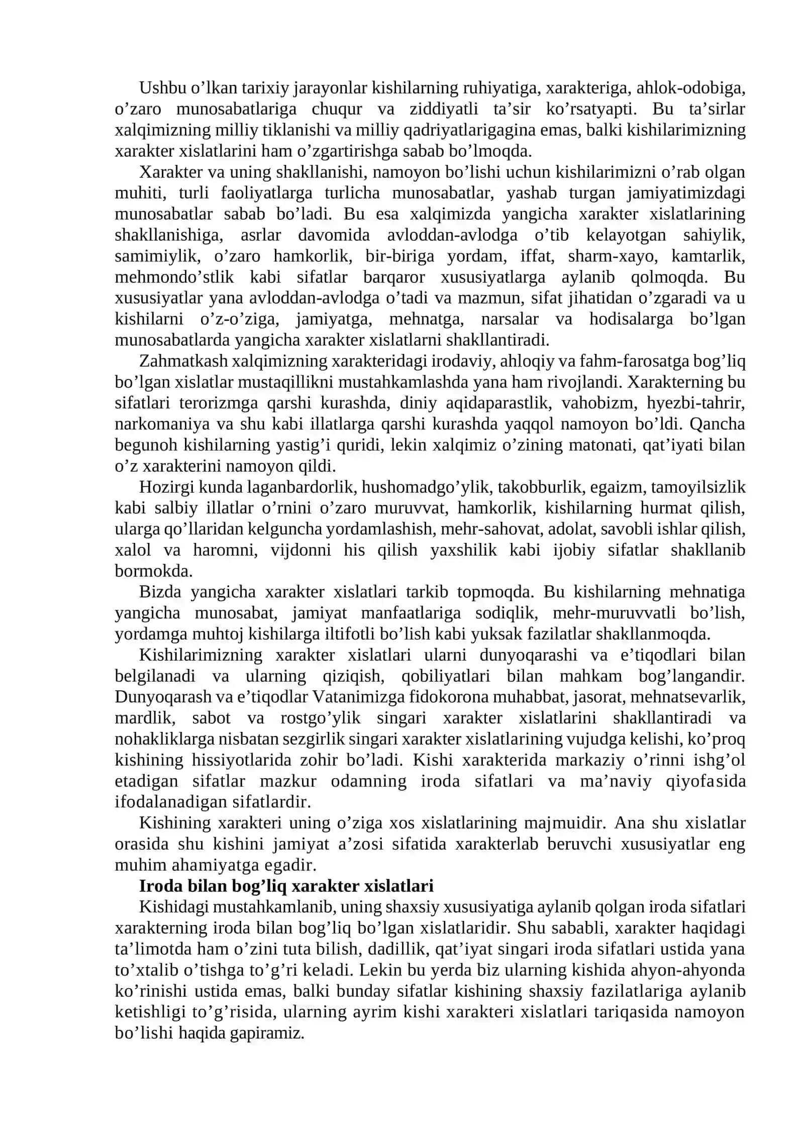 Xarakter, uning taraqqiysi va fizologik asoslari 2
