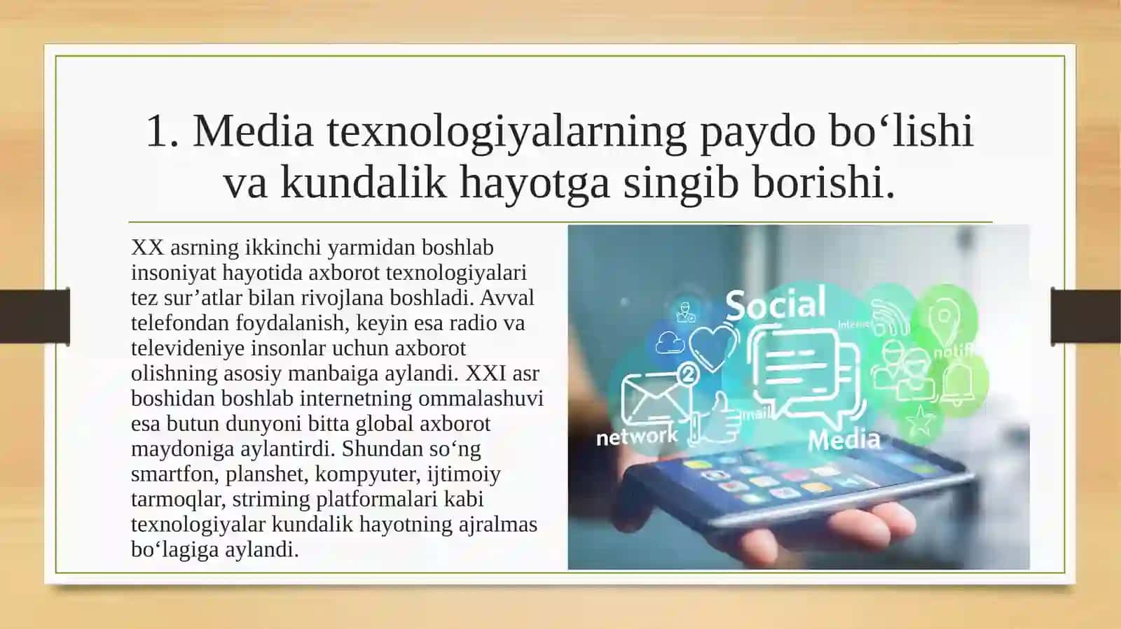 Media texnologiyalar kundalik hayotda 2
