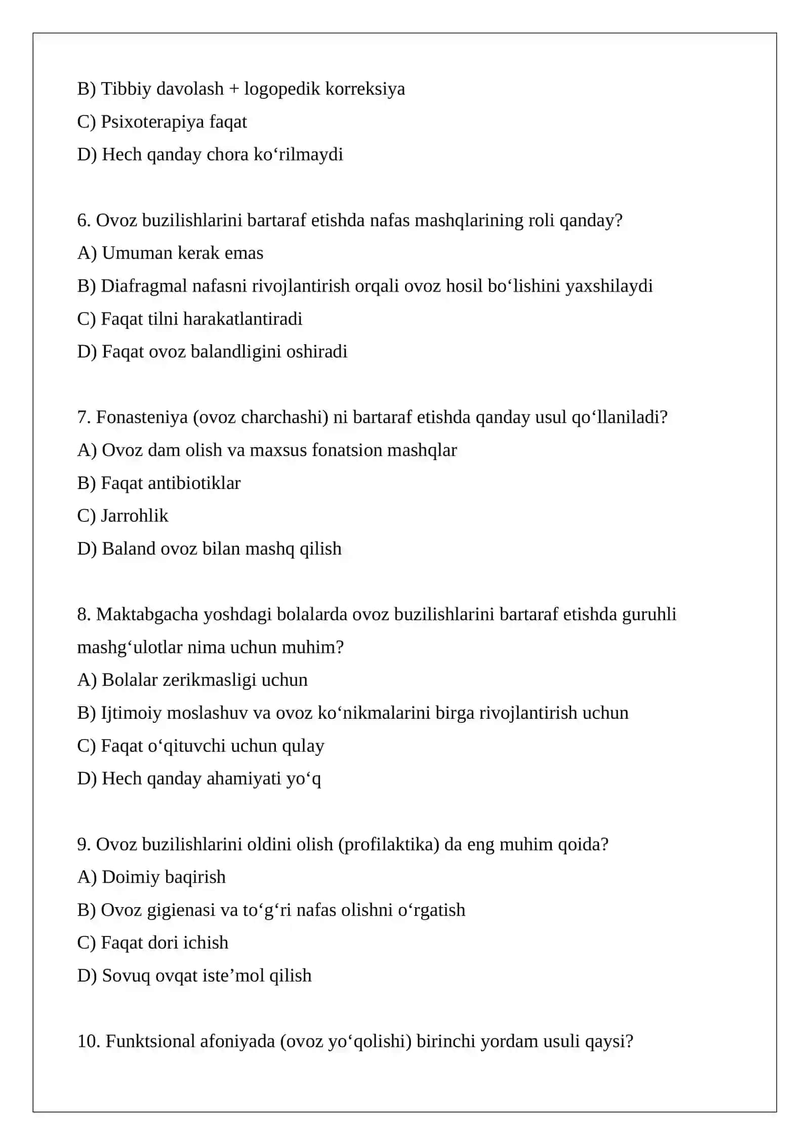 Ovoz buzilishlarini bartaraf etish yo‘llari 2