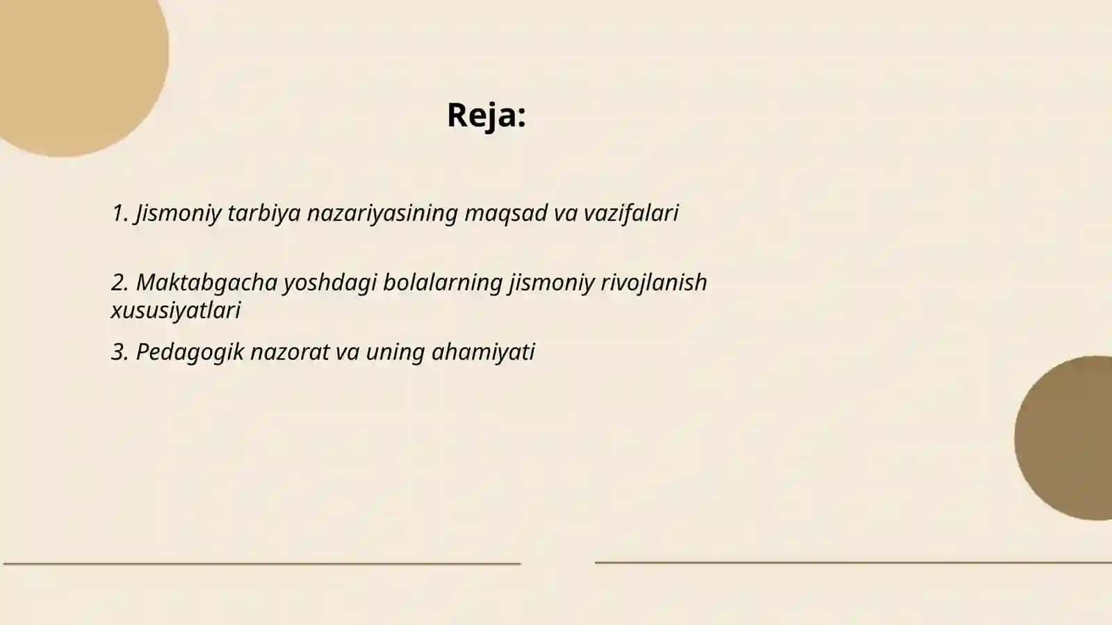 Maktabgacha yoshdagi bolalarni jismoniy tarbiyalash nazariyasining predmeti 2