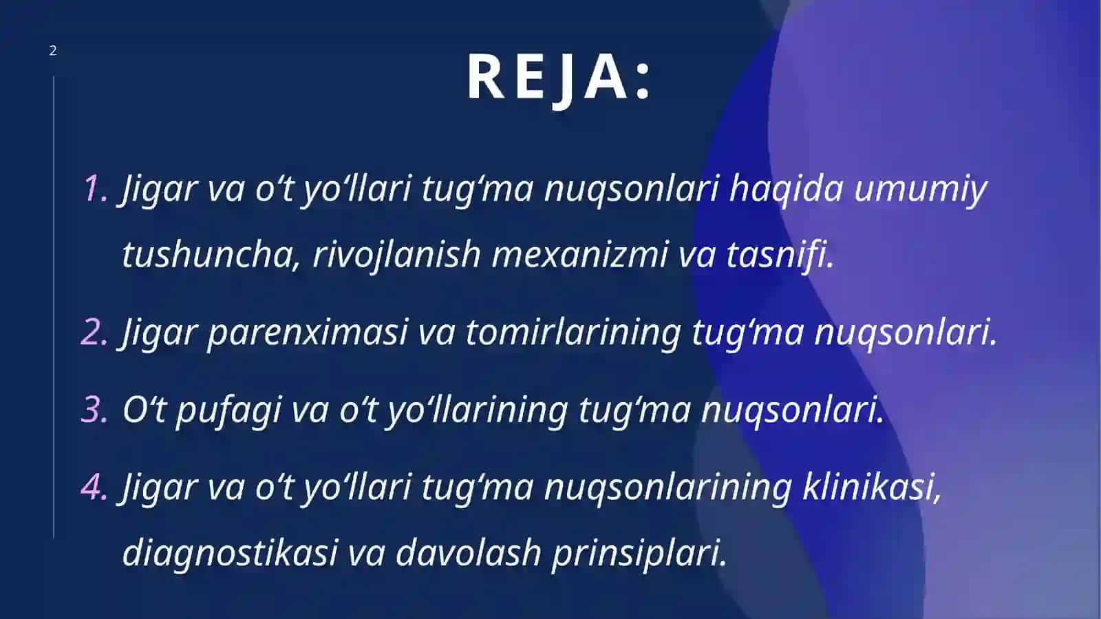 Jigar va o‘t yo‘llari tug‘ma nuqsonlari 2