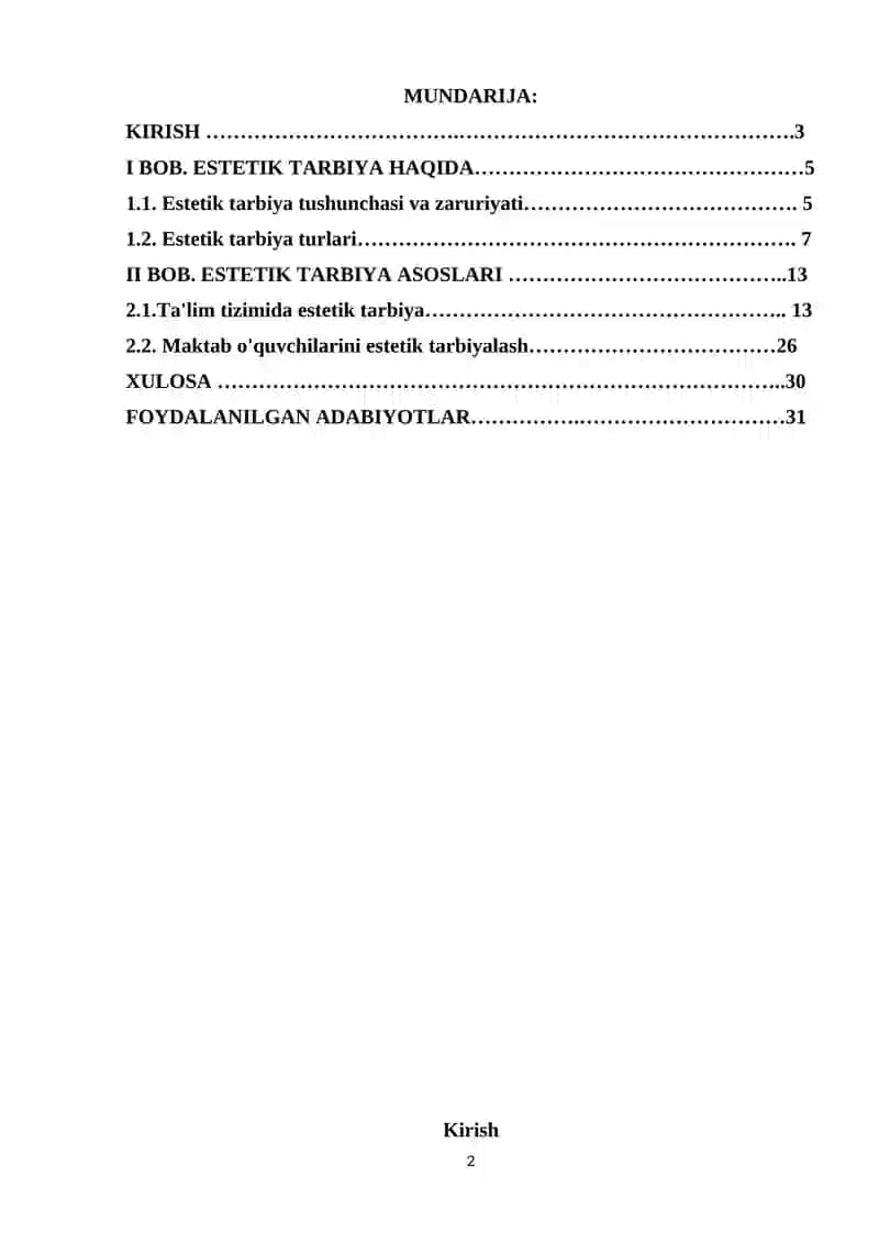 O’QUVCHILARNI ESTETIK RUHDA TARBIYALASH 2