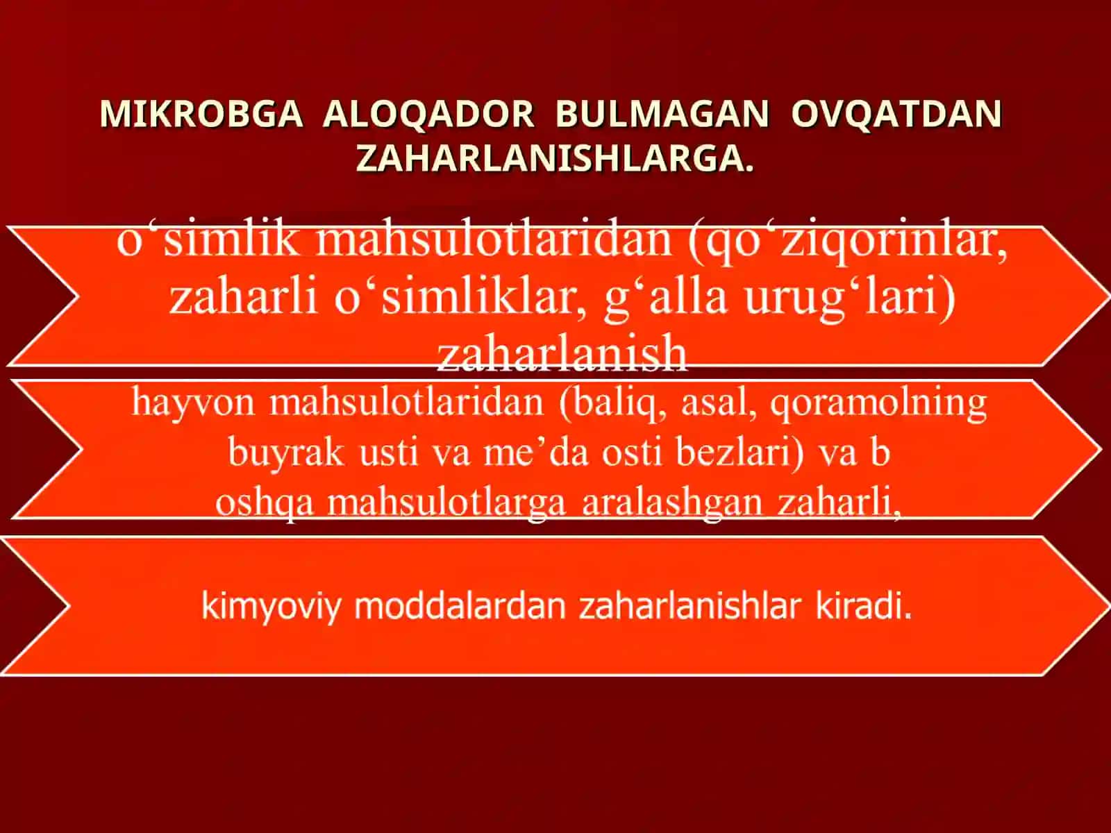 ZAHARLIO`SIMLIK MAXSULOTLARIDAN ZAHARLANISH 2