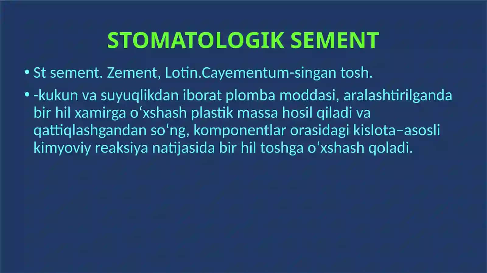 STOMATOLOGIK SEMENT 2