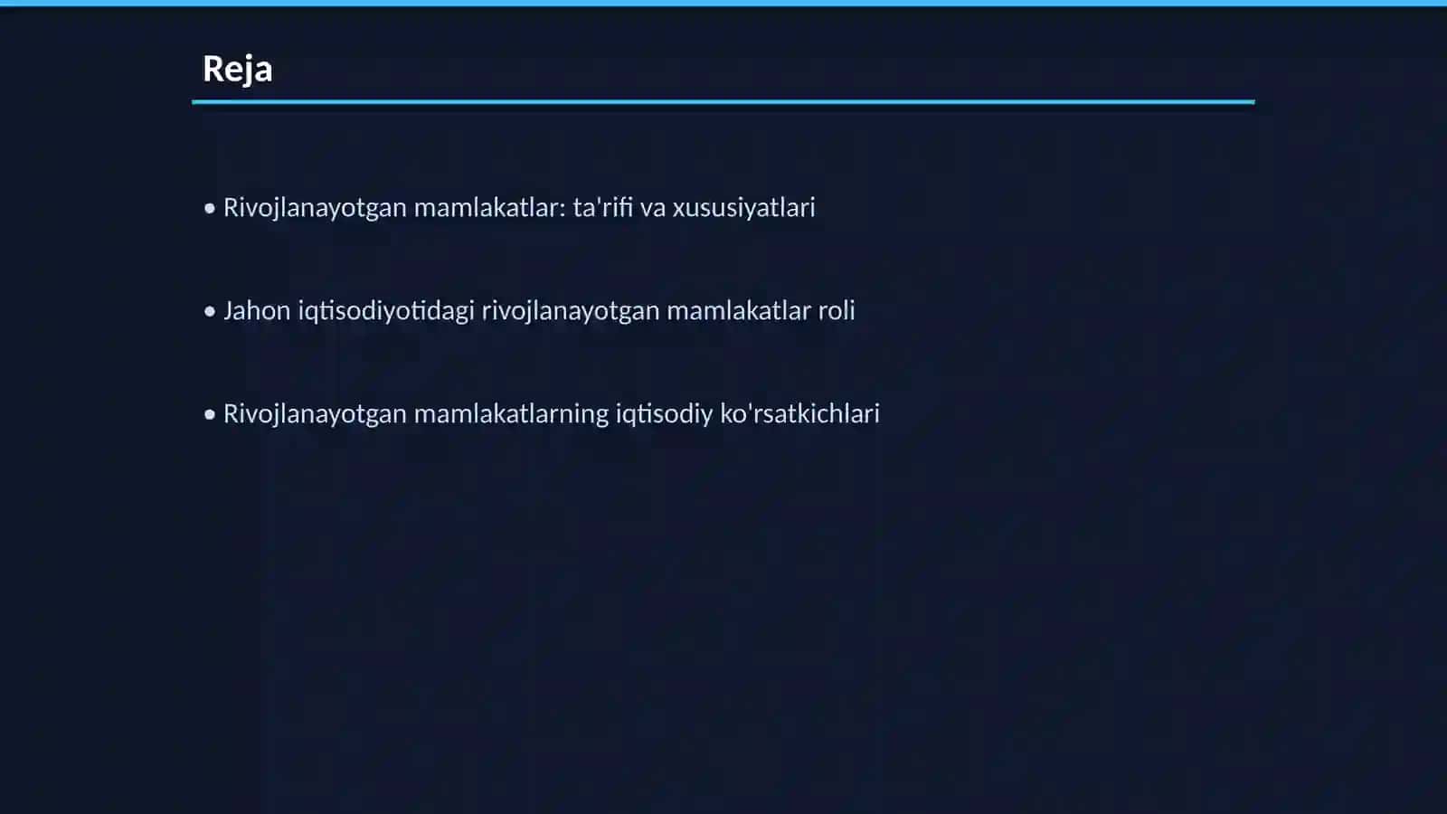 Rivojlanayotgan mamlakatlar 2