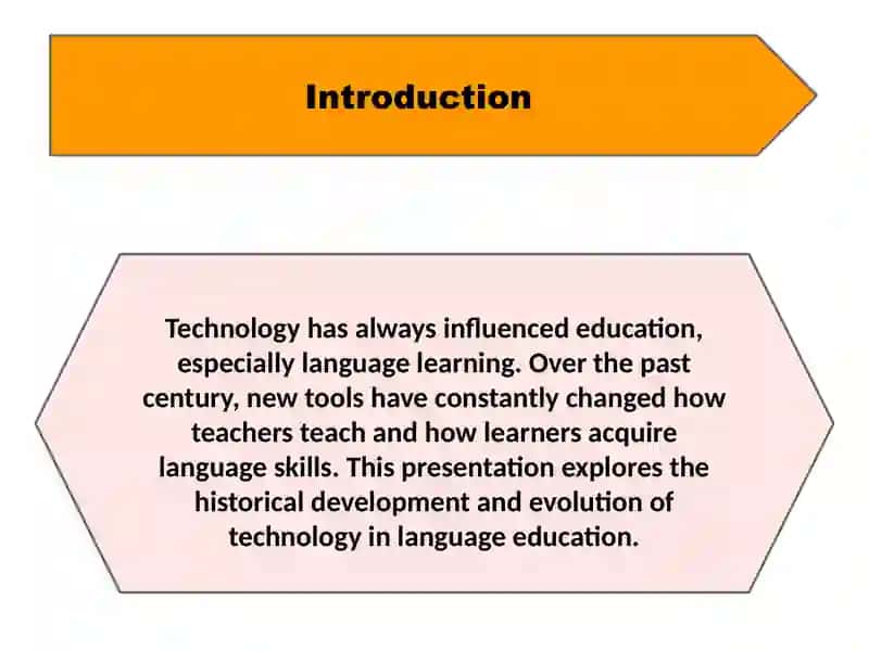 Ppt slide about History and evolution of technology in language education 2
