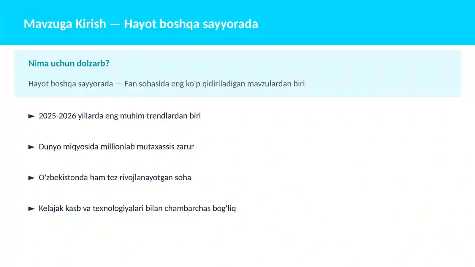 KOSMOSNI TADQIQ 2