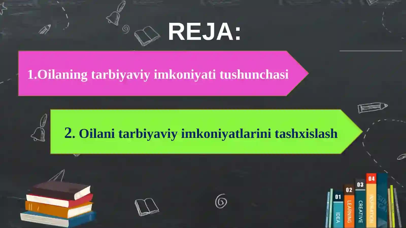 Oilaning tarbiyaviy imkoniyatlarini tashxislash 2