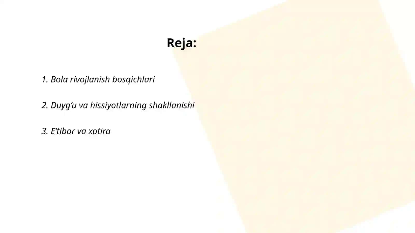Yosh va pedagogik psixologiya 2