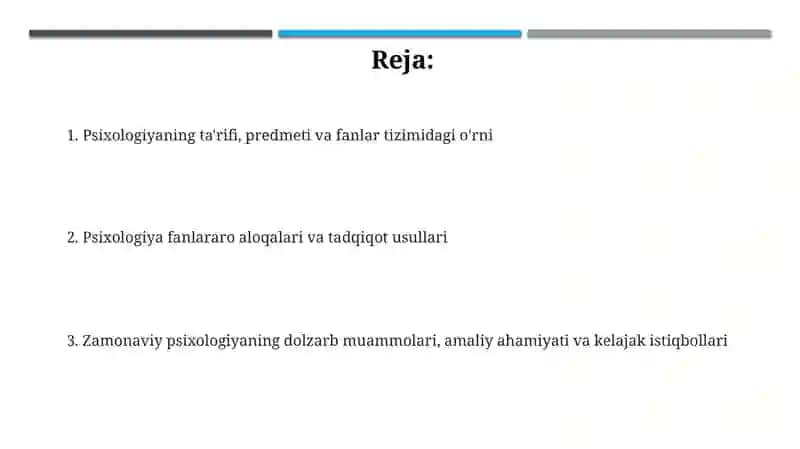 Psixologiya fanini zamonaviy fanlar tizimida tutgan o'rni 2