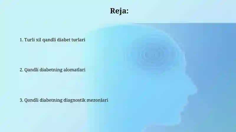 Qandli diabet simptomatologiyasi, diagnostik kriteriyalar 2
