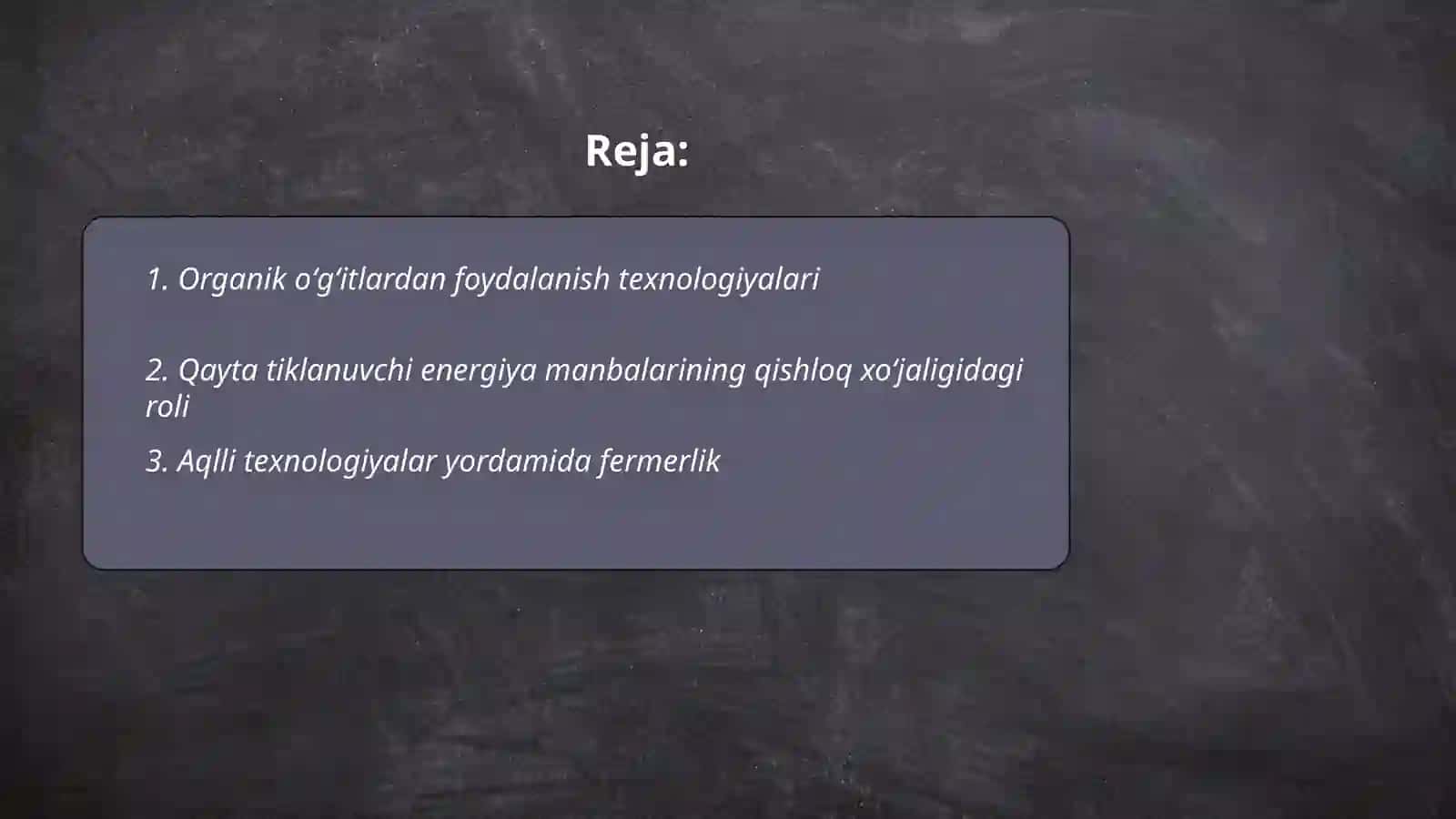 Organik oʻgʻitlardan foydalanish texnologiyalari 2
