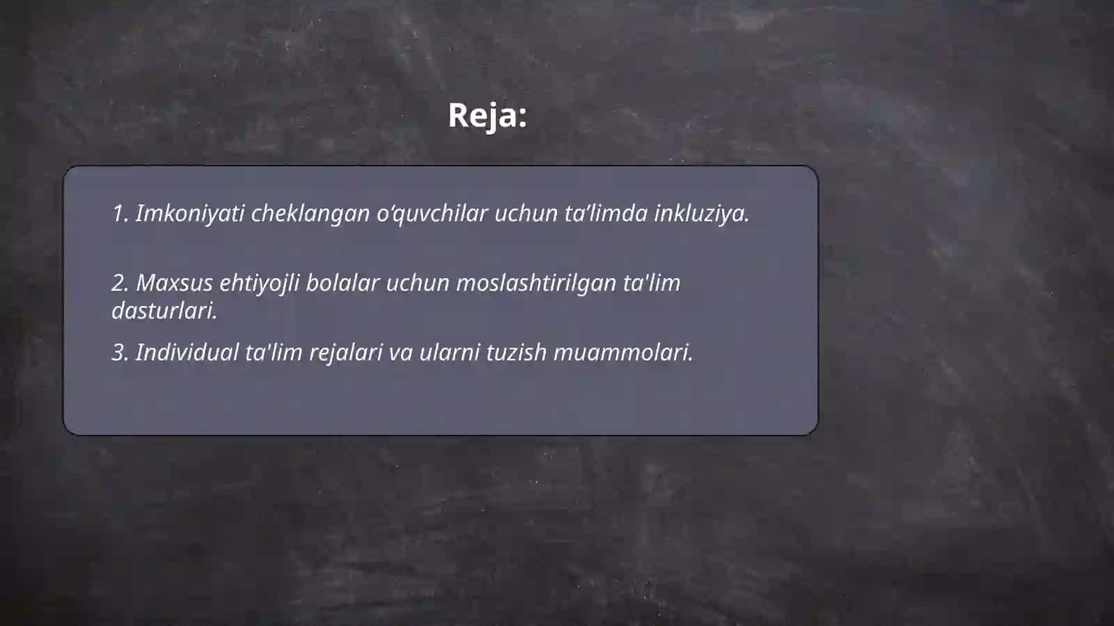 Imkoniyati cheklangan o'quvchilarning ta'limga bo'lgan ehtitojlari va ularni amalga oshirish muamolari 2