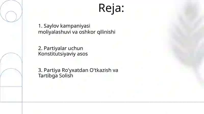 Siyosiy partiyalar faoliyatining huquqiy asoslari 2