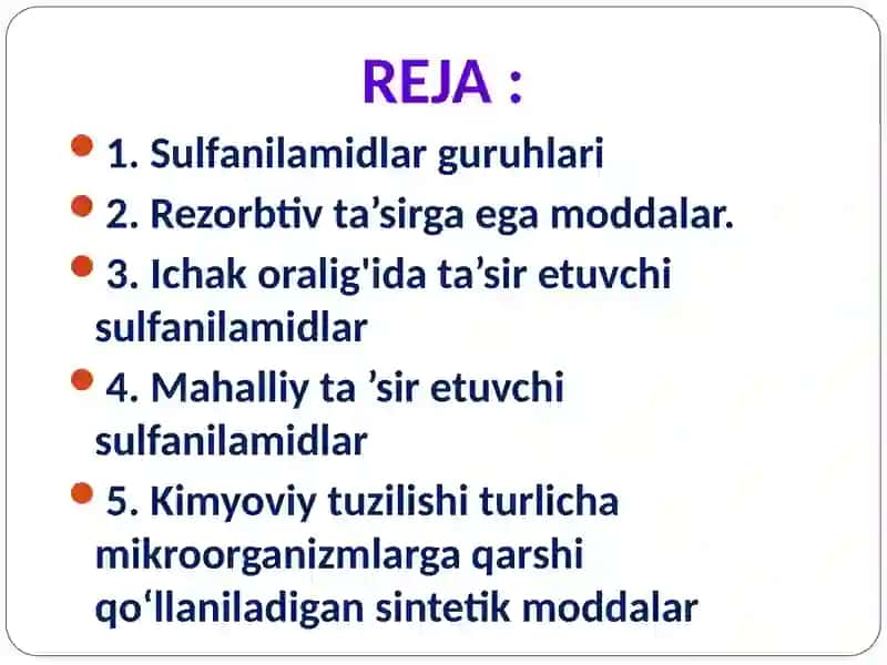 Sulfanilamid preparatlari 2