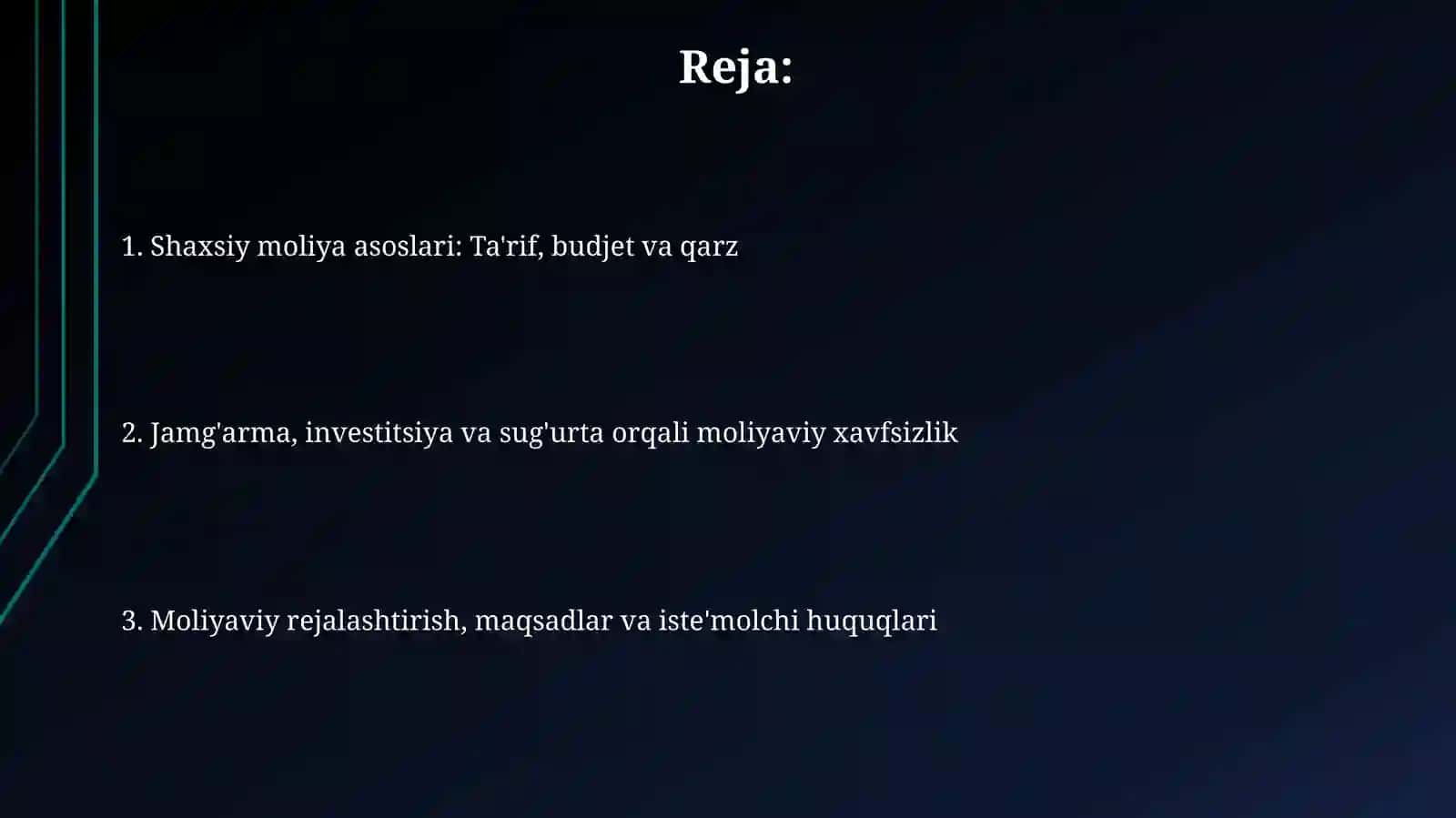 Personal moliya 2